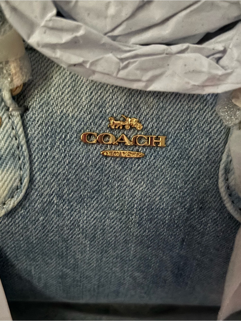 Coach In Loved Denim Mini Rowan Bag - Picture 3 of 4